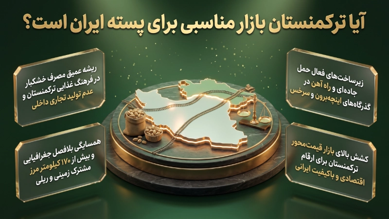 آیا ترکمنستان بازار مناسبی برای پسته ایران است
