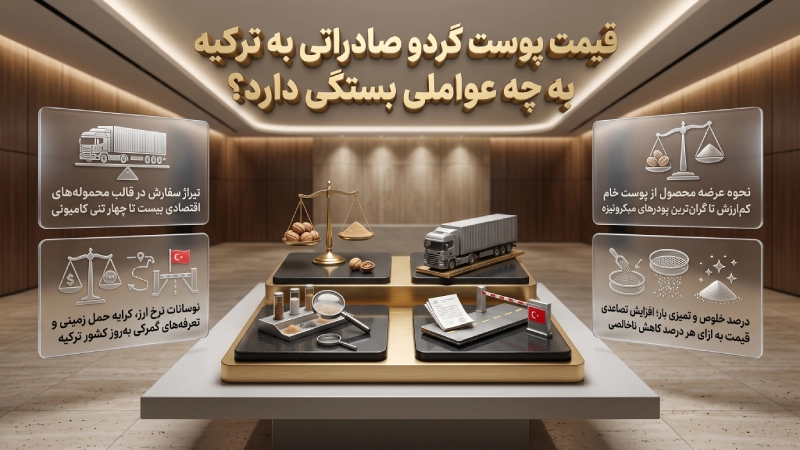 قیمت پوست گردو صادراتی به ترکیه به چه عواملی بستگی دارد