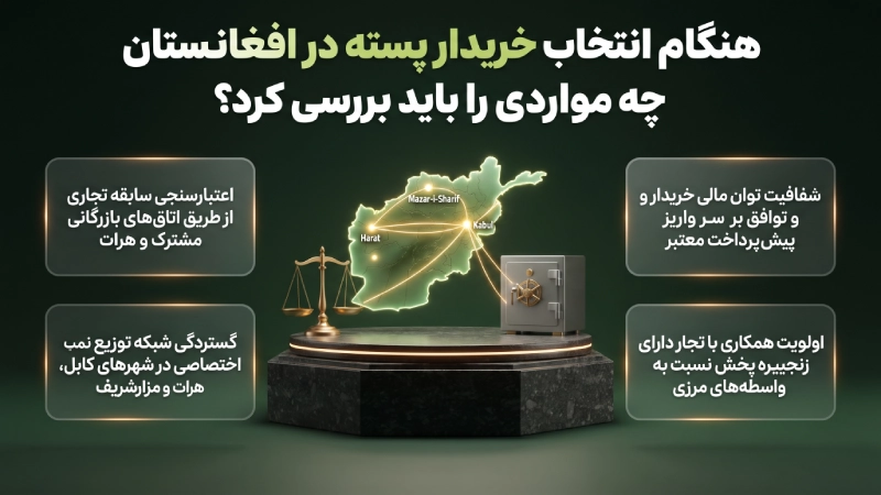 هنگام انتخاب خریدار پسته در افغانستان چه مواردی را باید بررسی کرد