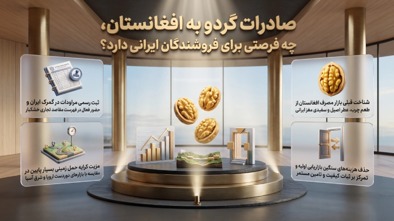 صادرات گردو به افغانستان چه فرصتی برای فروشندگان ایرانی دارد