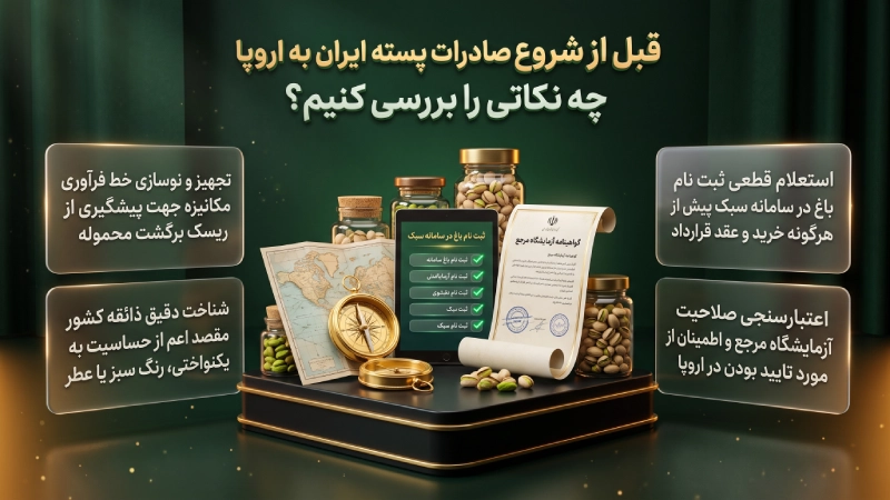بهترین کشور برای صادرات پسته ایران در اروپا کدام است